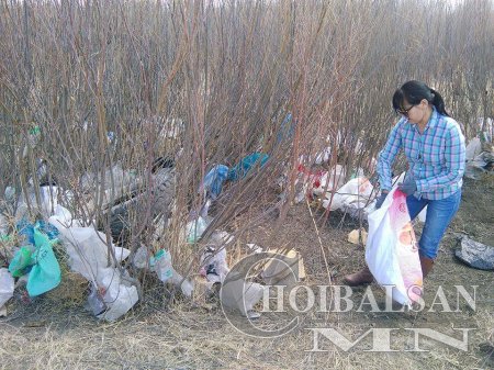 Хэрлэн голын эрэг ногоон бүсийн хогийг цэвэрлэлээ