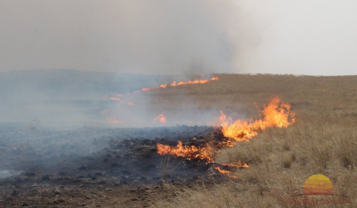 Дорнод аймгийн нутагт гарсан хээрийн түймрийг унтраахаар ажиллаж байна