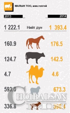 ДОРНОД АЙМГИЙН 2013-2014 ОНЫ ХҮН АМ, МАЛ ТООЛЛОГО, БОЛОВСРОЛЫН САЛБАРЫН ИНФОГРАФИК ҮЗҮҮЛЭЛТҮҮД ГАРЛАА