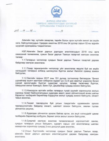 ШУУРХАЙ ХУРАЛДААНЫ ТЭМДЭГЛЭЛ